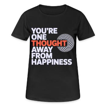 Hypnotiseur à une pensée de Happiness Pro - T-shirt respirant Femme - noir - Devant - AI Model Female 172 light (172cm)