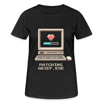 Patch Grief | Undertaker Irony - Women's Breathable T-Shirt - black - Front - AI Model Female 172 light (172cm)