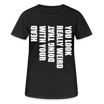 Plain Text Typo Statement - Women's Breathable T-Shirt - black - Front - AI Model Female 172 light (172cm)