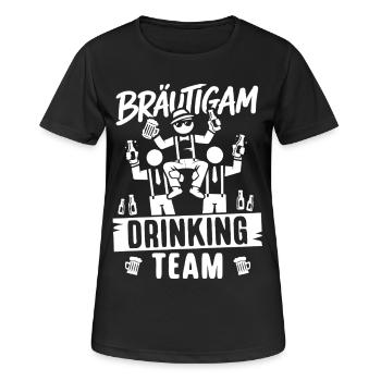 T-shirt de fête de garçon Hommes Grondement de fête de garçon - T-shirt respirant Femme - noir - Devant - AI Model Female 172 light (172cm)