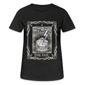 Real Bad Luck Dice Tarot Pen and Paper - Women's Breathable T-Shirt - black - Front - AI Model Female 172 light (172cm)