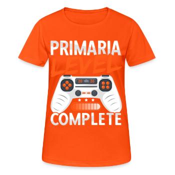 Elementary Graduation Diploma Elementary School Gamer - Women's Breathable T-Shirt - neon orange - Front - AI Model Female 172 dark (172cm)