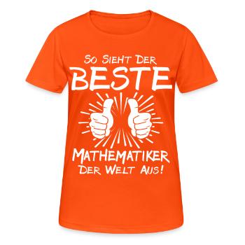 Meilleur mathématicien - T-shirt respirant Femme - orange néon - Devant - AI Model Female 172 dark (172cm)