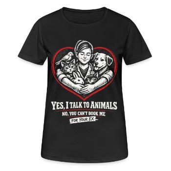 Tierärztin Tiermedizinerin - Frauen T-Shirt atmungsaktiv - Schwarz - Vorne - AI Model Female 172 light (172cm)