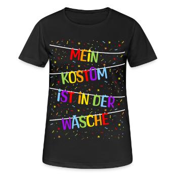 My costume is in the laundry Carnival Carnival - Women's Breathable T-Shirt - black - Front - AI Model Female 172 light (172cm)