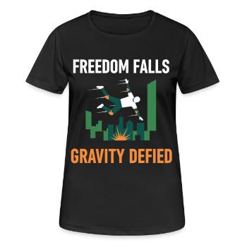 Parkour Sturz - Frauen T-Shirt atmungsaktiv - Schwarz - Vorne - AI Model Female 172 light (172cm)