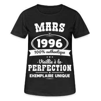 30th Anniversary - March 1996 Perfection - Women's Breathable T-Shirt - black - Front - AI Model Female 172 light (172cm)