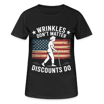 Retraite drôle avec réduction pour seniors - T-shirt respirant Femme - noir - Devant - AI Model Female 172 light (172cm)