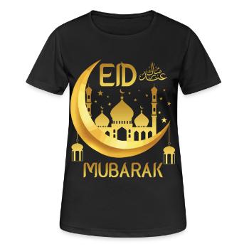 Aïd Moubarak Joyeux Ramadan Allah Fête islamique - T-shirt respirant Femme - noir - Devant - AI Model Female 172 light (172cm)