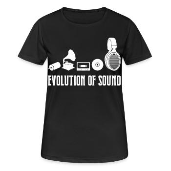 Evolution Of Sound Audiophile Music - Women's Breathable T-Shirt - black - Front - AI Model Female 172 light (172cm)