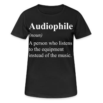 Audiophile Definition Music Lover - Women's Breathable T-Shirt - black - Front - AI Model Female 172 light (172cm)