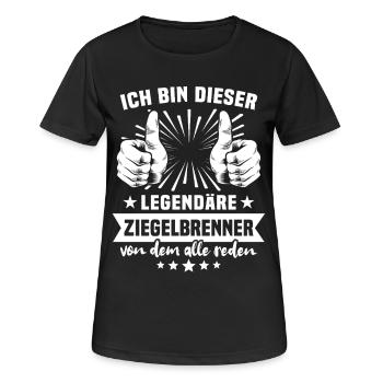 Légende du Brûleur de Briques - T-shirt respirant Femme - noir - Devant - AI Model Female 172 light (172cm)