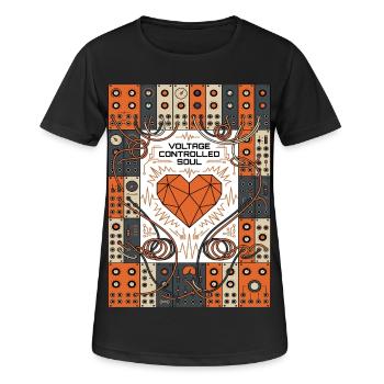 Une âme sous tension. Synthé - T-shirt respirant Femme - noir - Devant - AI Model Female 172 light (172cm)