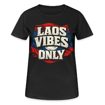 Laos Vibes Only Lao Root - Women's Breathable T-Shirt - black - Front - AI Model Female 172 light (172cm)