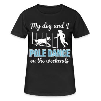 Danse au poteau en disant drôle d’agilité en slalom - T-shirt respirant Femme - noir - Devant - AI Model Female 172 light (172cm)