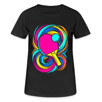 Ping-pong - T-shirt respirant Femme - noir - Devant - AI Model Female 172 light (172cm)