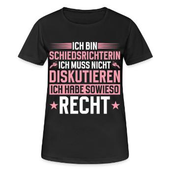 Referee does not have to discuss - Women's Breathable T-Shirt - black - Front - AI Model Female 172 light (172cm)
