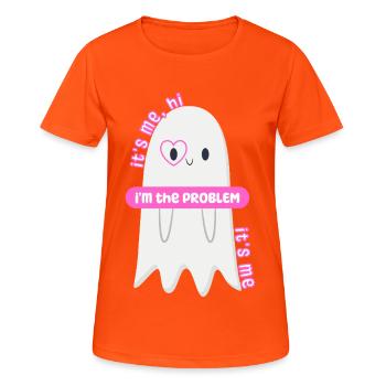 C’est moi, salut, je suis le problème - T-shirt respirant Femme - orange néon - Devant - AI Model Female 172 dark (172cm)