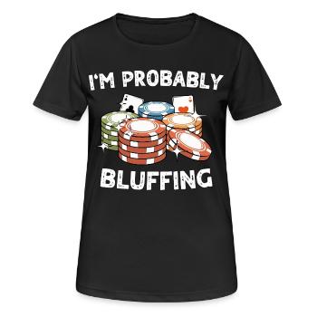 Poker Pokern - Frauen T-Shirt atmungsaktiv - Schwarz - Vorne - AI Model Female 172 light (172cm)