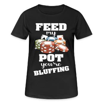 Poker Poker Joueurs - T-shirt respirant Femme - noir - Devant - AI Model Female 172 light (172cm)
