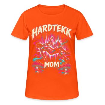 Hardtekk Mom Tekke Ostdeutschland - Frauen T-Shirt atmungsaktiv - Neonorange - Vorne - AI Model Female 172 dark (172cm)