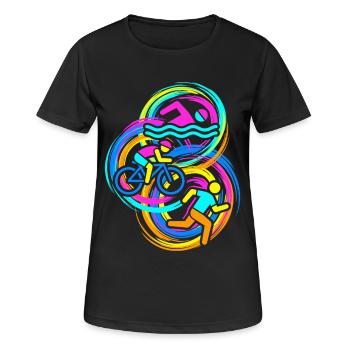 Triathlon - T-shirt respirant Femme - noir - Devant - AI Model Female 172 light (172cm)