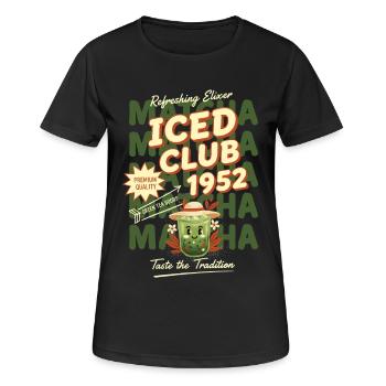 Iced Club 1952 Matcha Tea Taste The Tradition - Frauen T-Shirt atmungsaktiv - Schwarz - Vorne - AI Model Female 172 light (172cm)