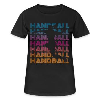 Handball player - Women's Breathable T-Shirt - black - Front - AI Model Female 172 light (172cm)