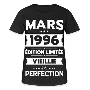30th Anniversary - March 1996 Perfection - Women's Breathable T-Shirt - black - Front - AI Model Female 172 light (172cm)