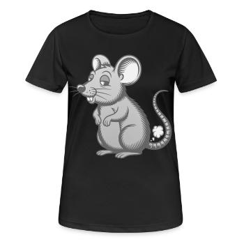 Souris qui pète, pet, pet, petite souris - T-shirt respirant Femme - noir - Devant - AI Model Female 172 light (172cm)