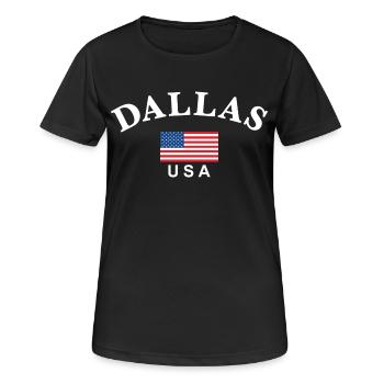 Dallas, USA - Women's Breathable T-Shirt - black - Front - AI Model Female 172 light (172cm)
