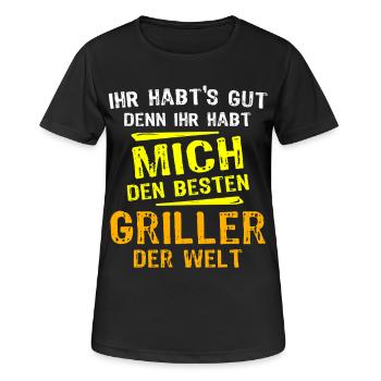 Griller Gift - Women's Breathable T-Shirt - black - Front - AI Model Female 172 light (172cm)