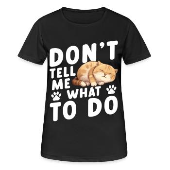 Katzenliebhaber Katzenliebhaber Katzenfutterbürste - Frauen T-Shirt atmungsaktiv - Schwarz - Vorne - AI Model Female 172 light (172cm)
