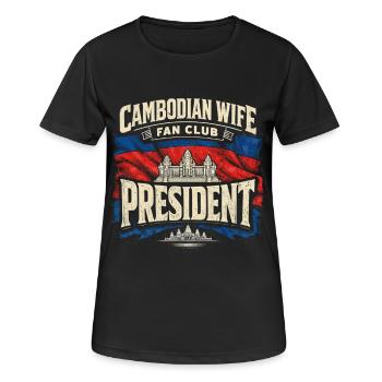 Cambodge Cambodgiens - T-shirt respirant Femme - noir - Devant - AI Model Female 172 light (172cm)