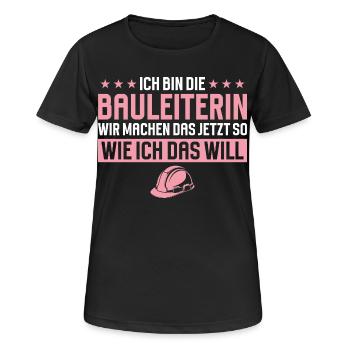 Construction Manager Funny Saying Construction Site - Women's Breathable T-Shirt - black - Front - AI Model Female 172 light (172cm)