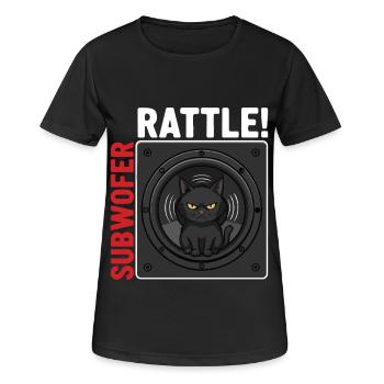 Subwoofer Rattle Chat Musique Basses - T-shirt respirant Femme - noir - Devant - AI Model Female 172 light (172cm)