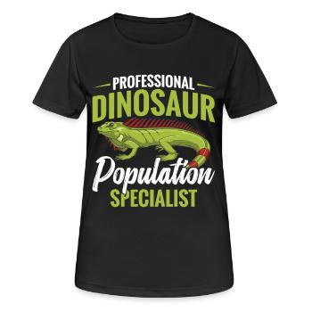 Spécialiste professionnel des populations de dinosaures - T-shirt respirant Femme - noir - Devant - AI Model Female 172 light (172cm)
