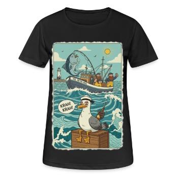 Deep Sea Anglers - Women's Breathable T-Shirt - black - Front - AI Model Female 172 light (172cm)