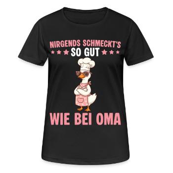 Grand-mère Cuisinière Oie Fête des Mères - T-shirt respirant Femme - noir - Devant - AI Model Female 172 light (172cm)