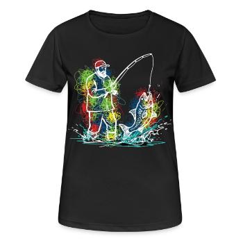 Fisherman Legend Fisherman Fish - Women's Breathable T-Shirt - black - Front - AI Model Female 172 light (172cm)
