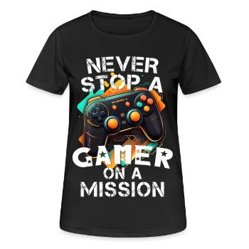 Gamer gaming enthusiast video games console funny - Women's Breathable T-Shirt - black - Front - AI Model Female 172 light (172cm)