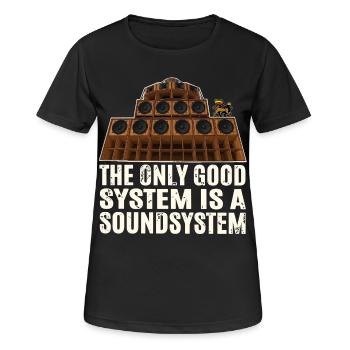 Soundsystem Reggae - Frauen T-Shirt atmungsaktiv - Schwarz - Vorne - AI Model Female 172 light (172cm)
