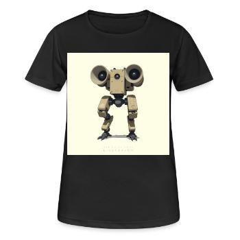OBM_Eigenbraun - Frauen T-Shirt atmungsaktiv - Schwarz - Vorne - AI Model Female 172 light (172cm)