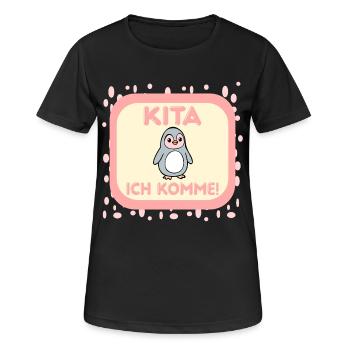 first day of daycare - Women's Breathable T-Shirt - black - Front - AI Model Female 172 light (172cm)