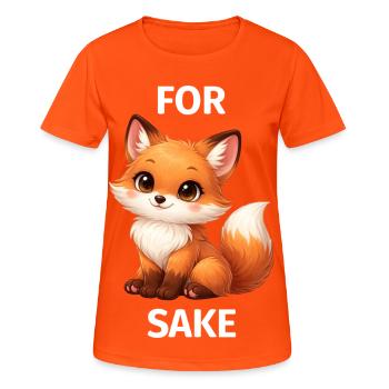 Pour l'amour du renard - T-shirt respirant Femme - orange néon - Devant - AI Model Female 172 dark (172cm)