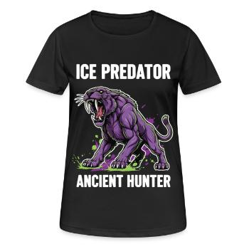 Smilodon-Räuber Uralter Jäger - Frauen T-Shirt atmungsaktiv - Schwarz - Vorne - AI Model Female 172 light (172cm)