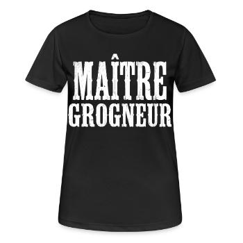 Grummeliger Humor Nörgler Meistergrunzer - Frauen T-Shirt atmungsaktiv - Schwarz - Vorne - AI Model Female 172 light (172cm)