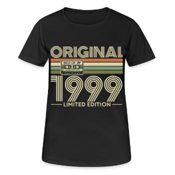 Original 1999 Édition — Hits Légendaires - T-shirt respirant Femme - noir - Devant - AI Model Female 172 light (172cm)