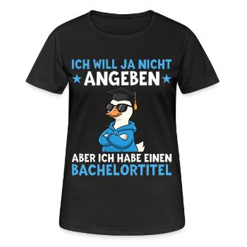 Licence Goose, Chapeau de Docteur Diplôme de Licence - T-shirt respirant Femme - noir - Devant - AI Model Female 172 light (172cm)