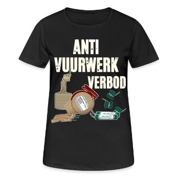 Vuurwerk Pyro - Frauen T-Shirt atmungsaktiv - Schwarz - Vorne - AI Model Female 172 light (172cm)